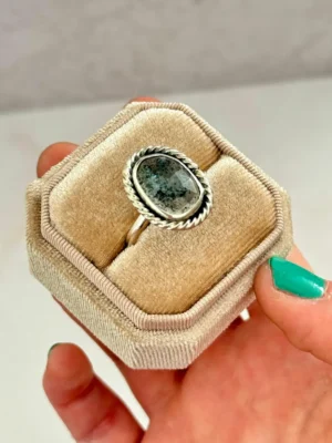 Anillo Cianita Musgo N°15