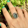 Anillo Cianita Musgo N°15