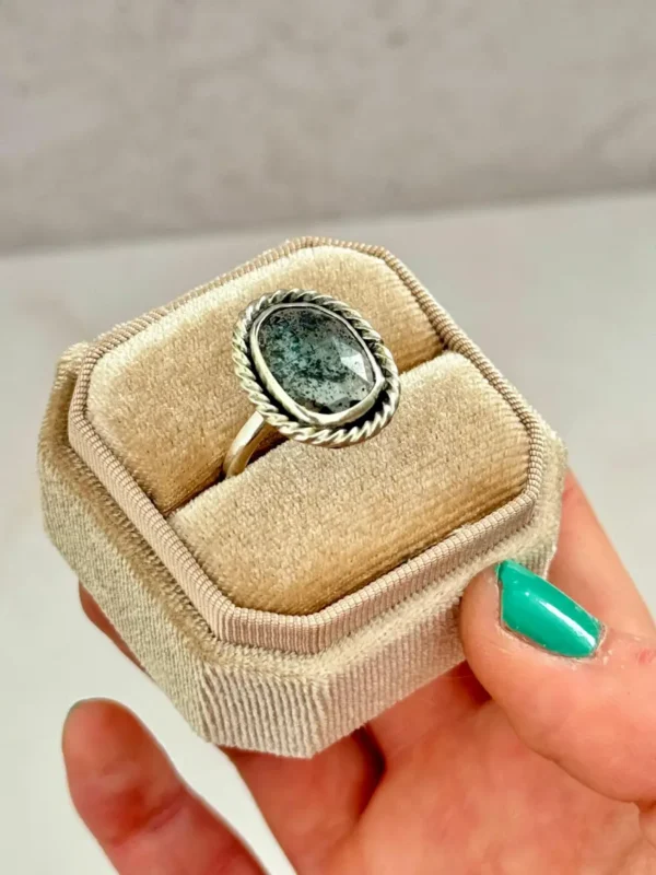 Anillo Cianita Musgo N°15