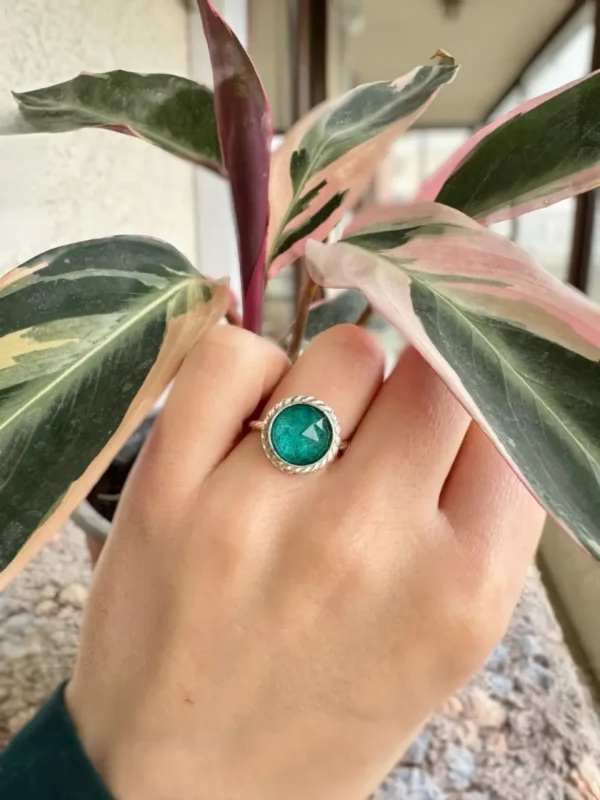 Anillo Crisocola Griego N° 11