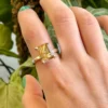 Anillo Cuarzo Turmalinado N° 19