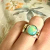 Anillo Ópalo Australiano con Oro N° 13