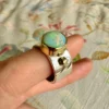 Anillo Ópalo Australiano con Oro N° 13