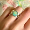 Anillo Ópalo Australiano con Oro N° 13