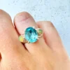 Anillo con Ópalos Etíopes y Aguamarina N° 11