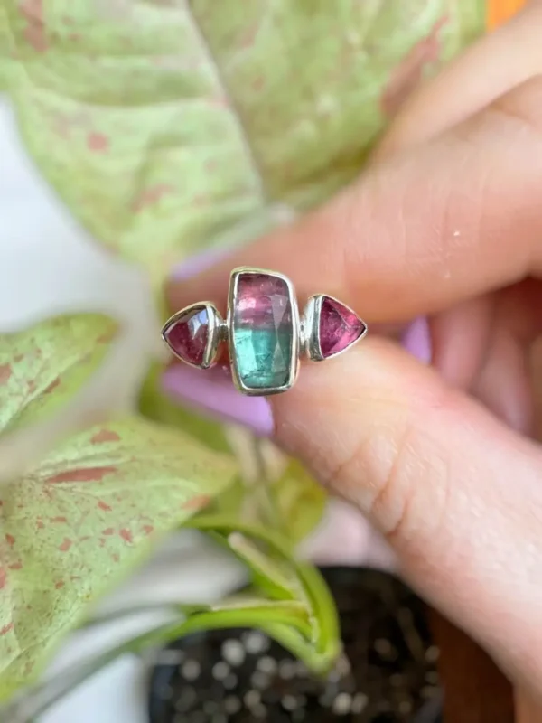 Anillo Turmalina Bicolor N° 15