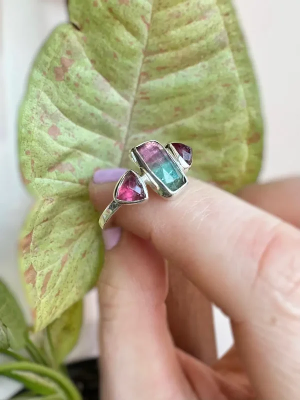 Anillo Turmalina Bicolor N° 15