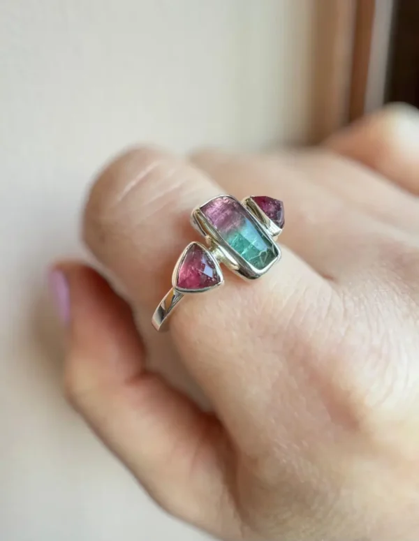 Anillo Turmalina Bicolor N° 15