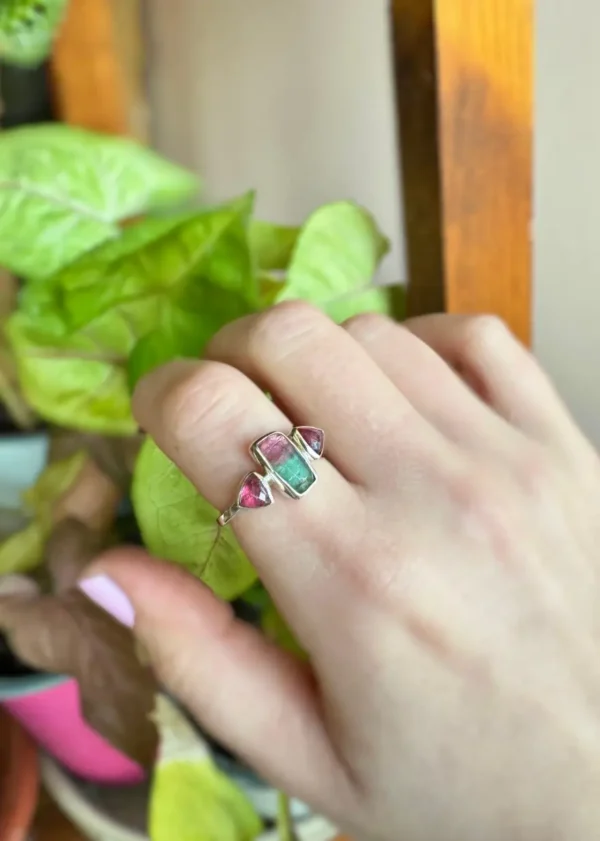 Anillo Turmalina Bicolor N° 15