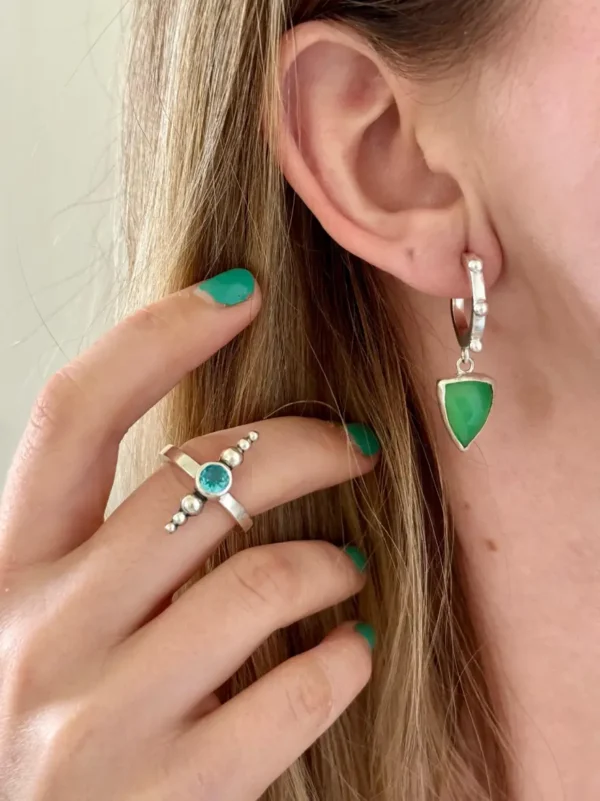 Aros Glam Crisoprasas