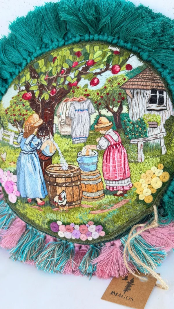 bordado-una hebra-needle-painting-2 Días de Campo - Bordado a Mano