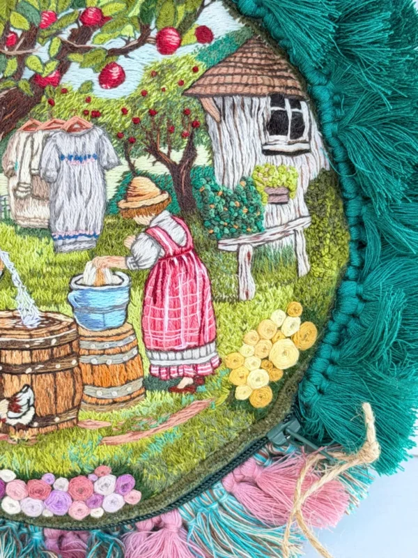 bordado-una hebra-needle-painting-3 Días de Campo - Bordado a Mano