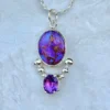Colgante Amatista y Turquesa Mojave Purpura