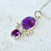 Colgante Amatista y Turquesa Mojave Purpura