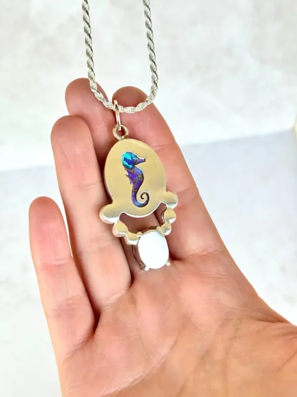 Colgante Amatista y Turquesa Mojave Purpura
