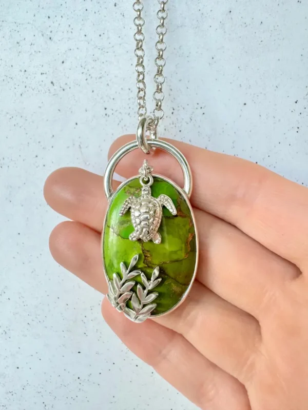 colgante-turquesa-copper-tortuga-3 Colgante con Turquesa Verde Copper