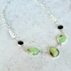 Collar Crisoprasa Limón y Obsidiana