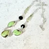 Collar Crisoprasa Limón y Obsidiana