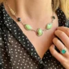 Collar Crisoprasa Limón y Obsidiana
