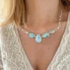 Collar Larimar y Agua Marina