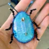 Prendedor Escarabajo Azul