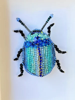 Prendedor Escarabajo Azul