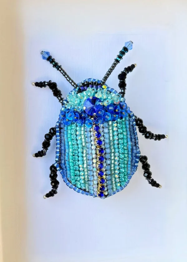 Prendedor Escarabajo Azul